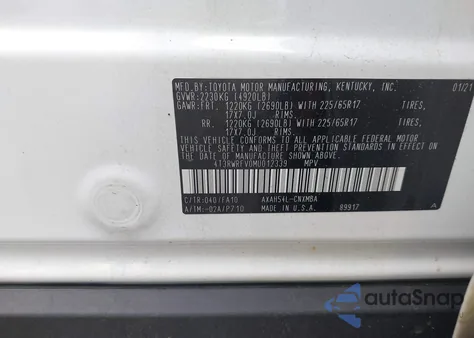 2021 Toyota Rav4 Hybrid Xle z USA, uszkodzony, nr VIN 4T3RWRFV0MU012339